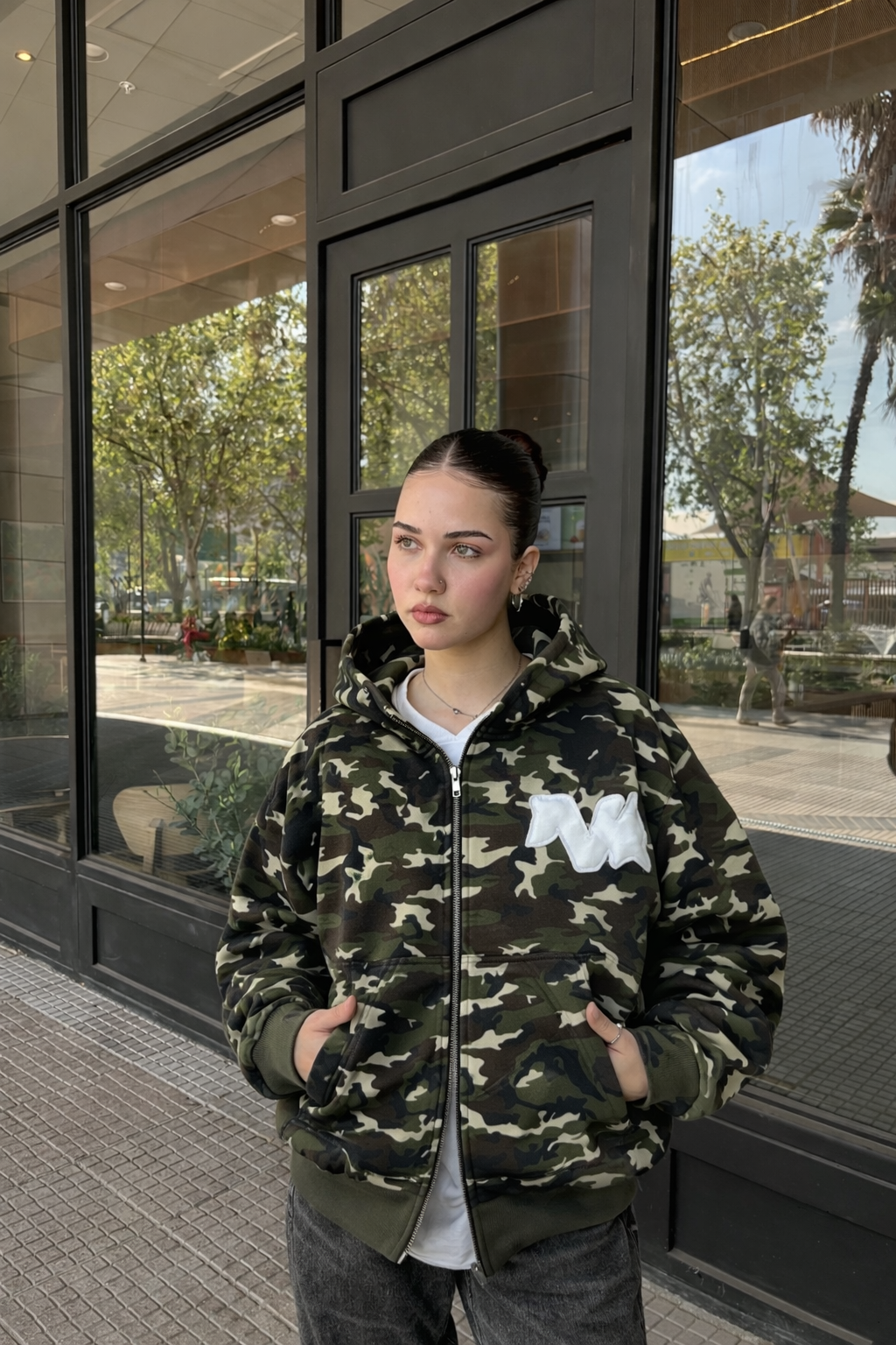 (PREVENTA) Raw Logo Camo Double Zip