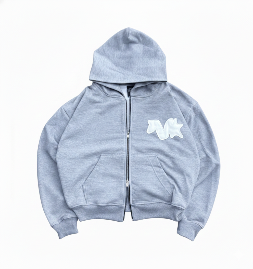 (PREVENTA) Raw Logo Gris Melange