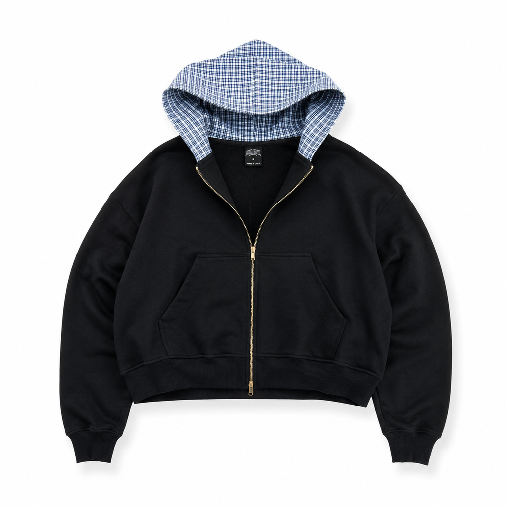 BLACKPLAID ZIP HOODIE Heavyweight