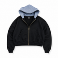 BLACKPLAID ZIP HOODIE Heavyweight